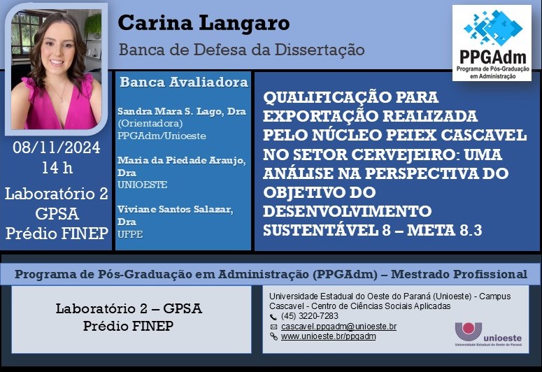 Banca de Defesa da Dissertação